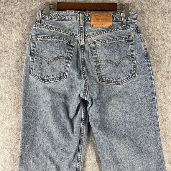 VTG Levis 517 Bootcut Jeans Womens 11 JR L 28x33 Light Wash High Rise USA 90s - Picture 8 of 13